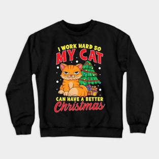 Funny Cat Christmas Sweater Crewneck Sweatshirt
